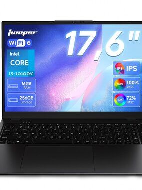 Jumper 17.6" FHD Laptop i3-10100Y CPU 16GB RAM 256GB SSD Windows 11